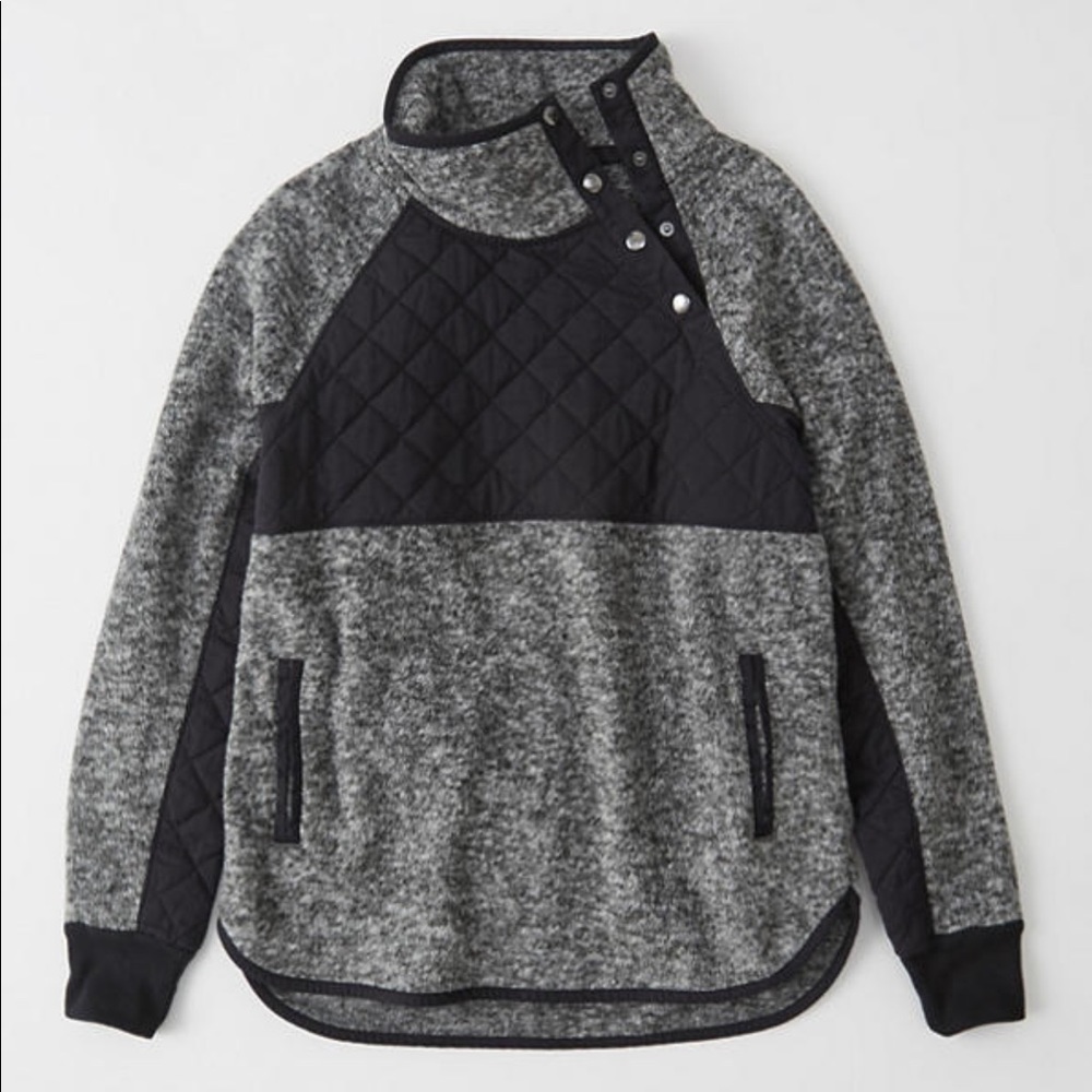 Abercrombie Asymmetrical Fleece Pullover